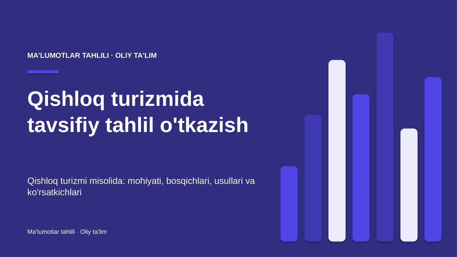 [Qishloq turizmida tavsifiy tahlil o'tkazish]