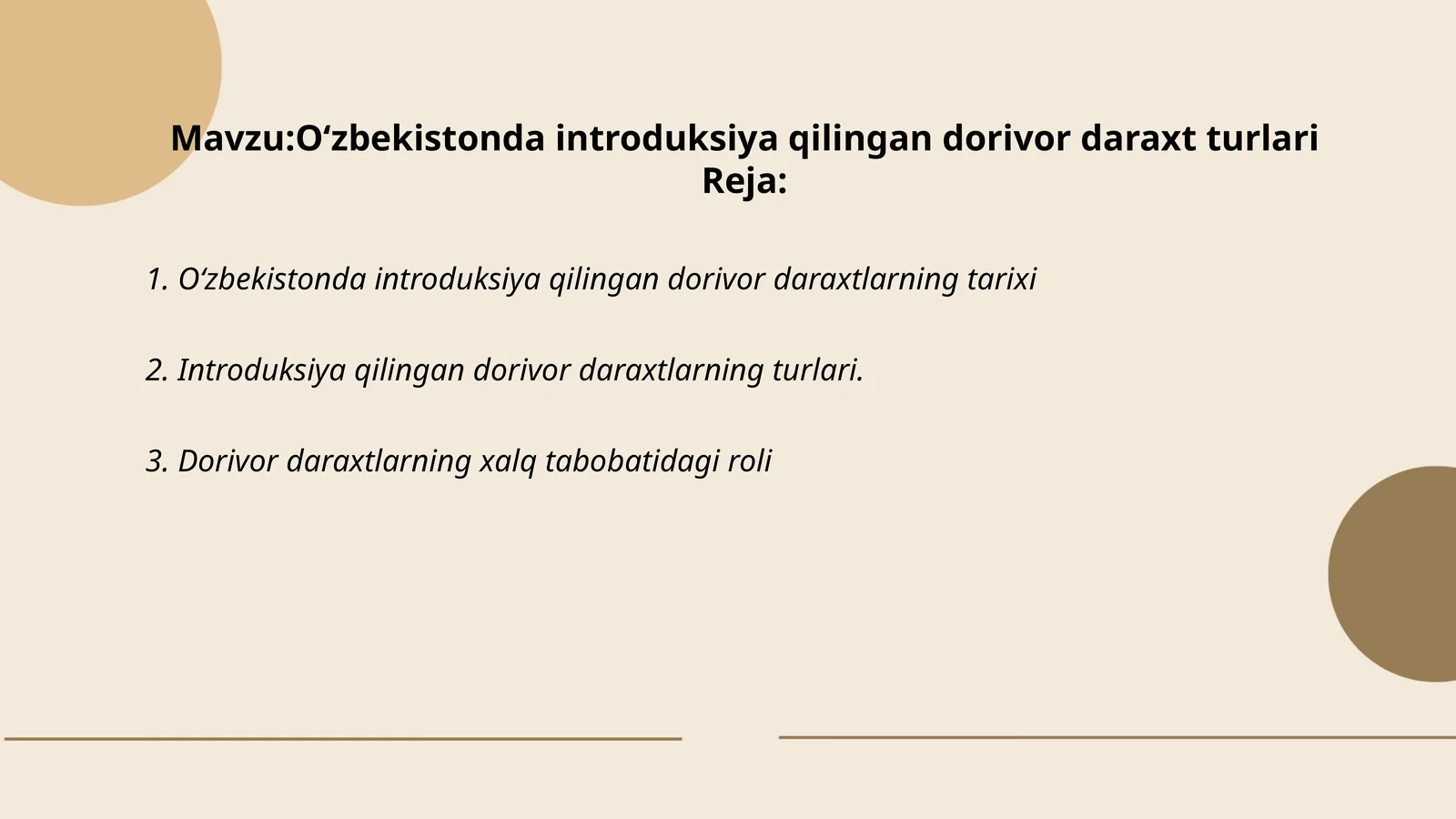 O‘zbekistonda introduksiya qilingan dorivor daraxt turlari