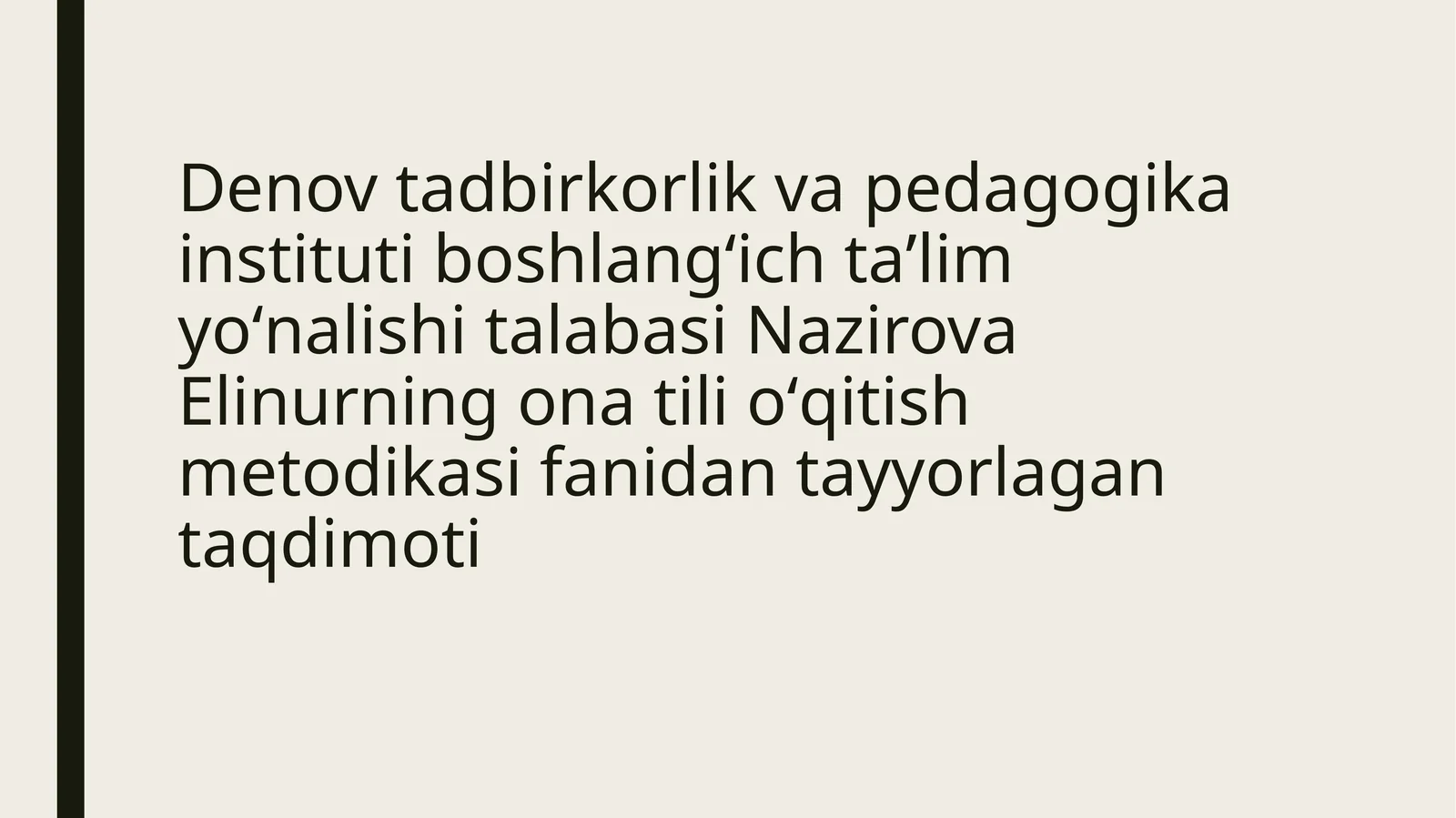 Boshlang'ich sinflarning o'qish darslari