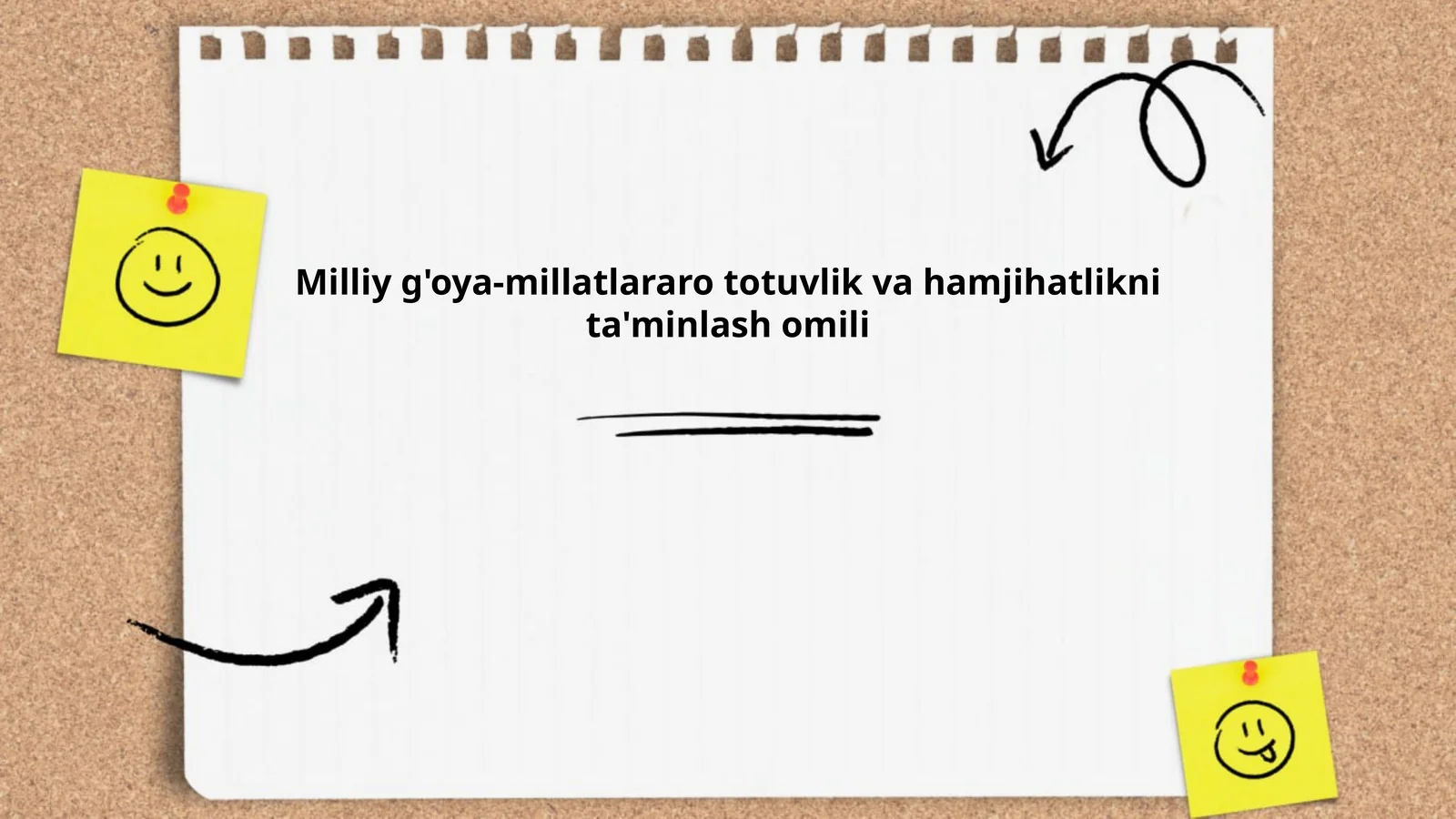Milliy g'oya-millatlararo totuvlik va hamjihatlikni ta'minlash omili