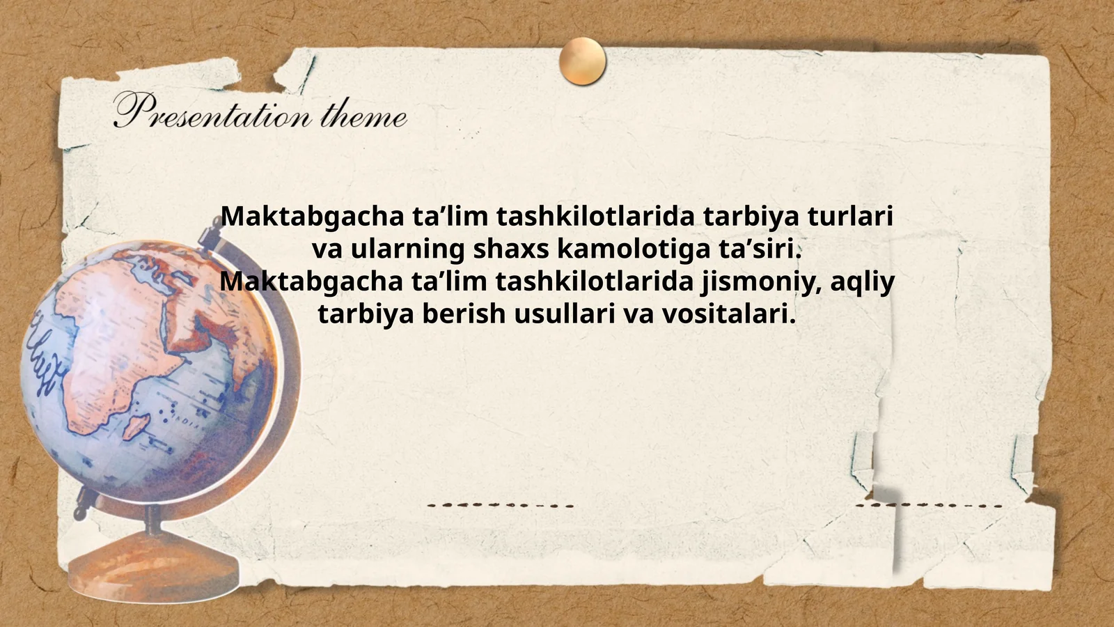 Maktabgacha taʼlim tashkilotlarida tarbiya turlari va ularning shaxs kamolotiga taʼsiri