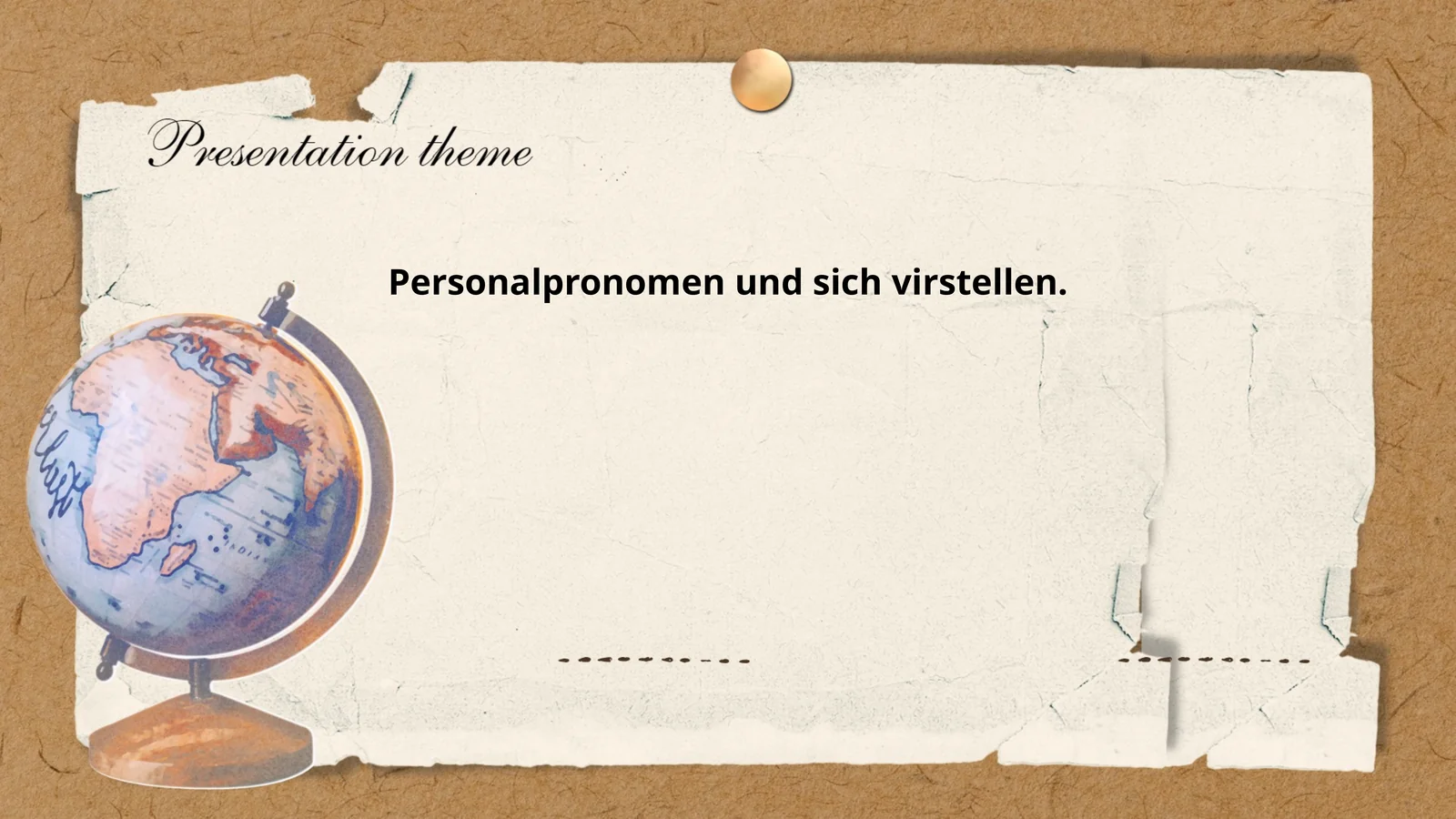 Personalpronomen und sich virstellen