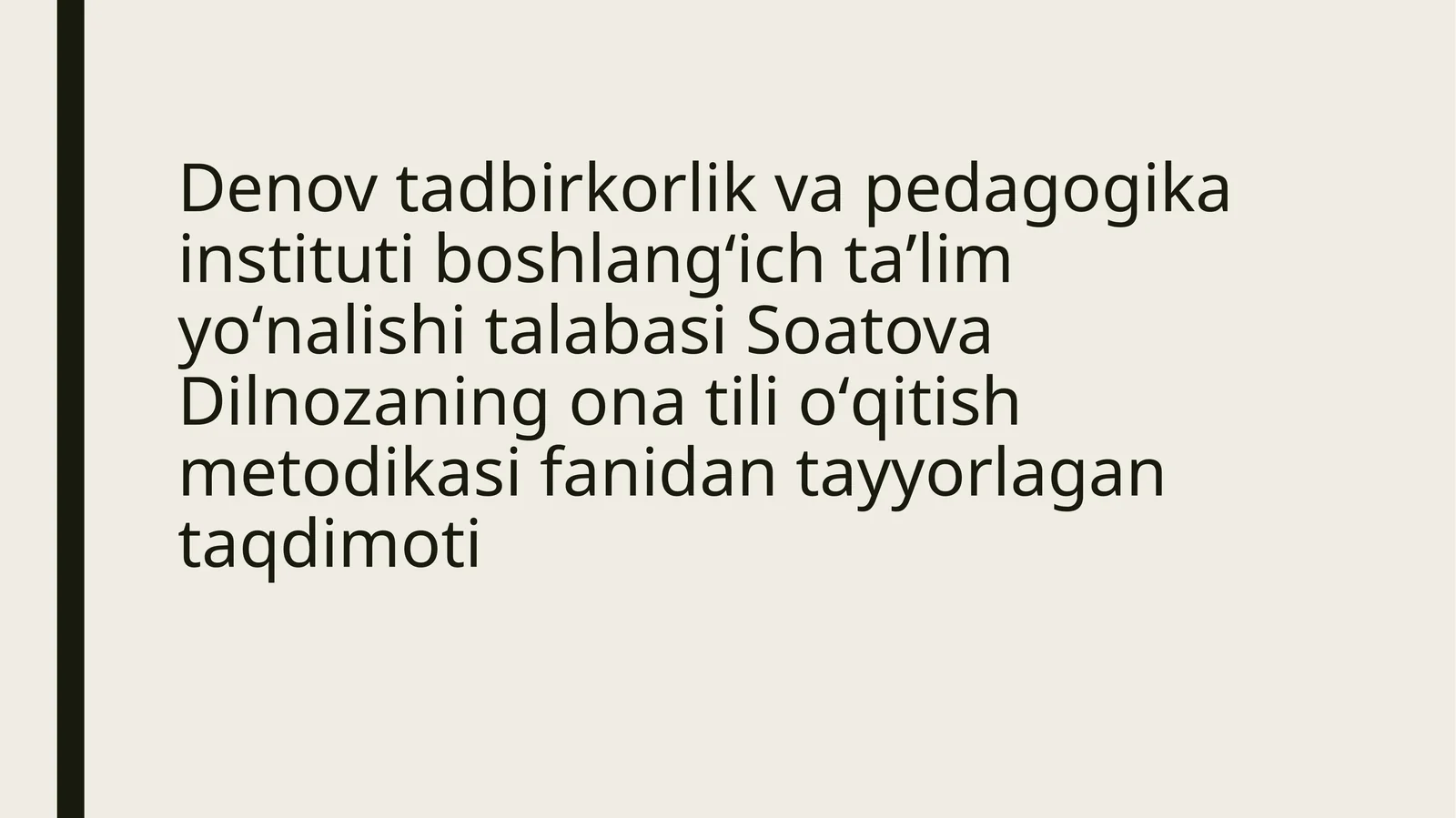 OʻQISH DARSLARIDA QOʻLLANADIGAN METODLARIGA TASNIFI