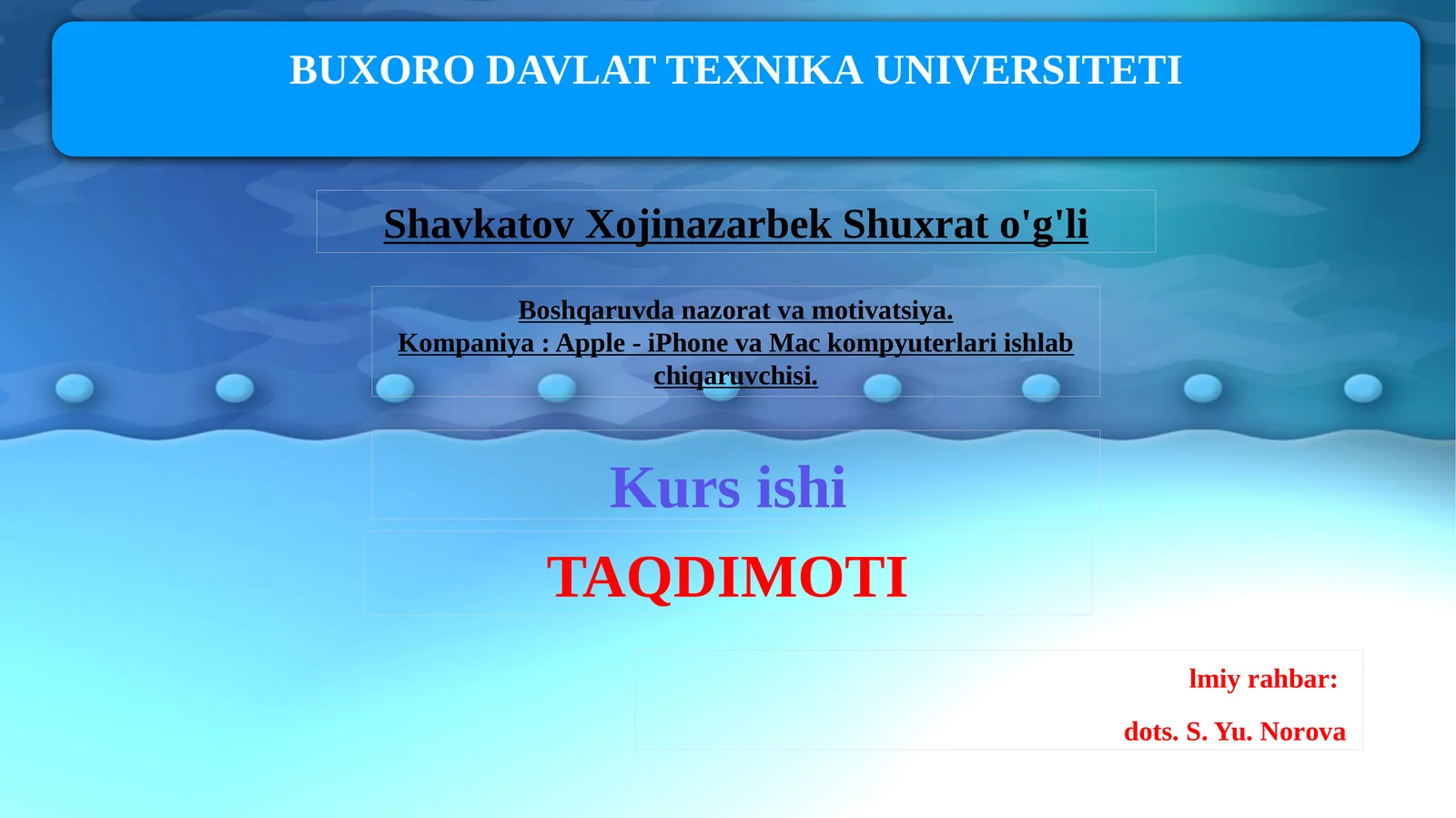 BUXORO DAVLAT TEXNIKA UNIVERSITETI