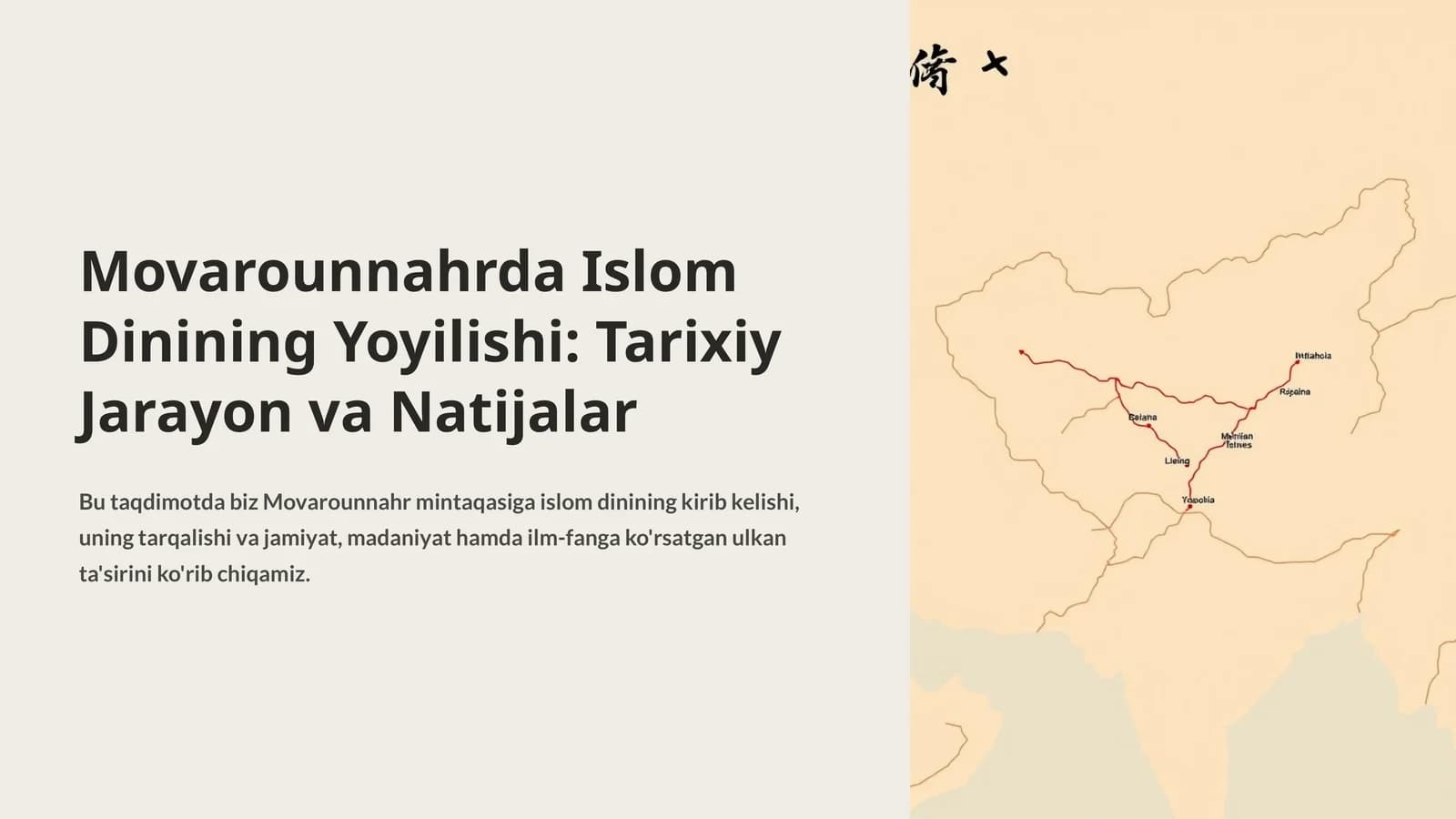 Movarounnahrda Islom Dinining Yoyilishi