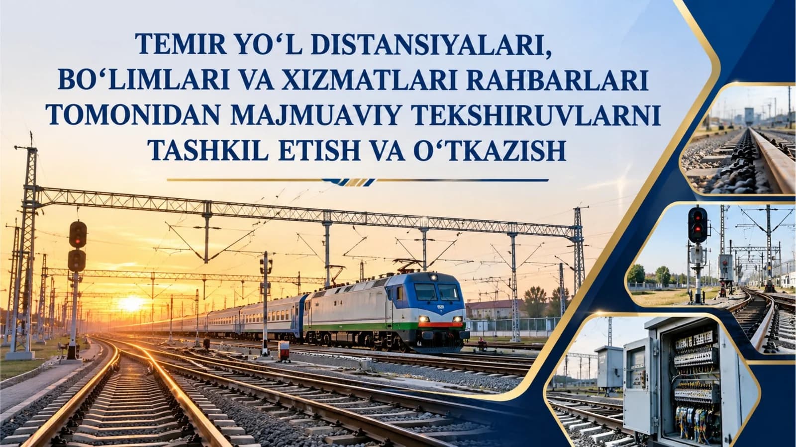Temir yo‘l distansiyalari, bo‘limlari va xizmatlari rahbarlari tomonidan majmuaviy tekshiruvlarni tashkil etish va o‘tkazish