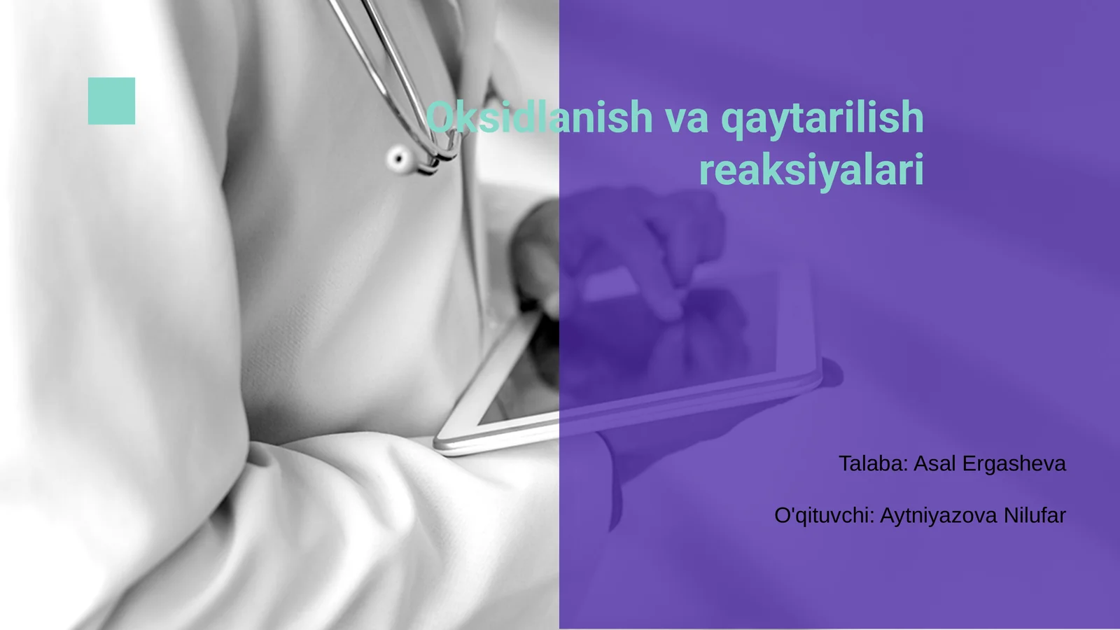 Oksidlanish va qaytarilish reaksiyalari