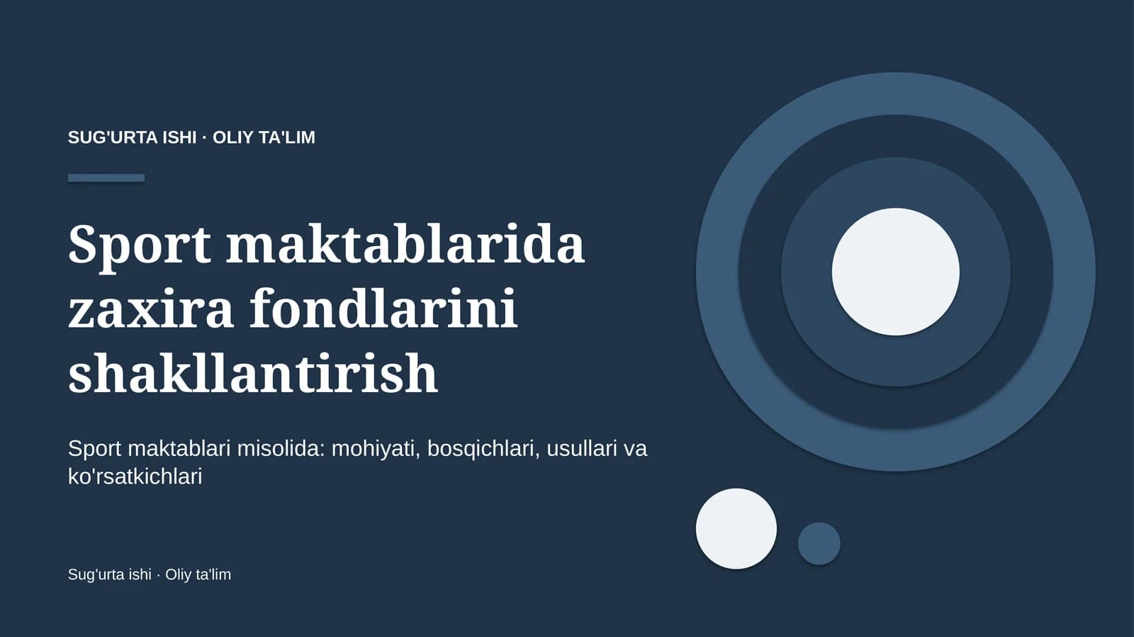 Sport maktablarida zaxira fondlarini shakllantirish