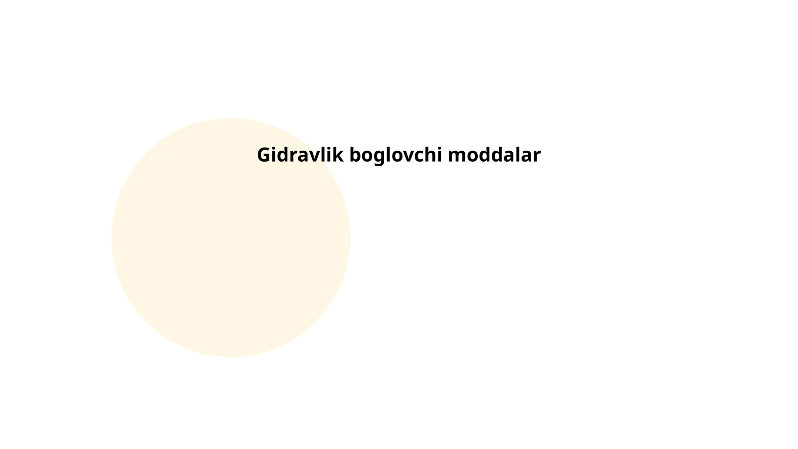 Gidravlik bog‘lovchi moddalar