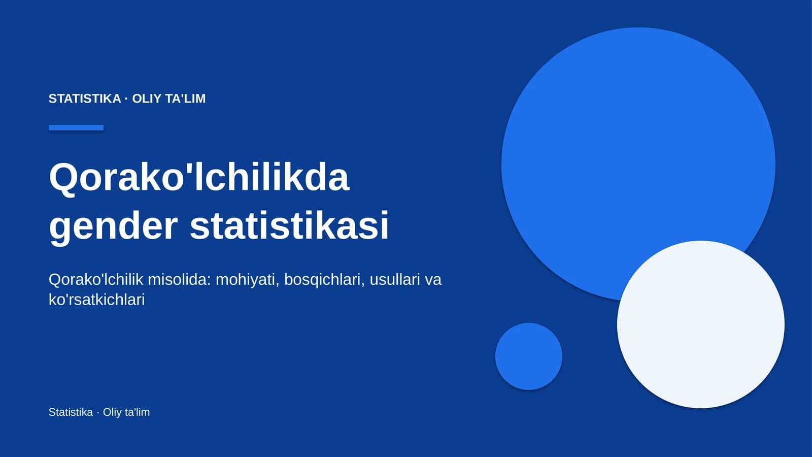 Qorako'lchilikda gender statistikasi