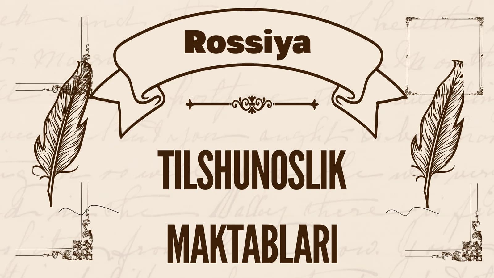 "Rossiya tilshunoslik maktablari" mavzusida tayyor slayd