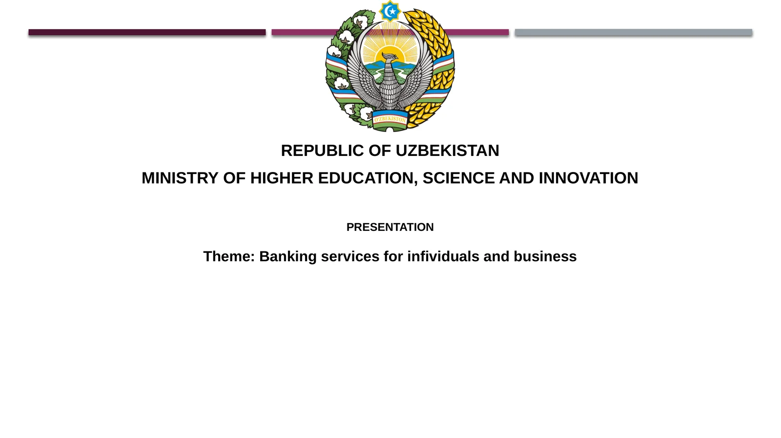 Presentation on Banking Services