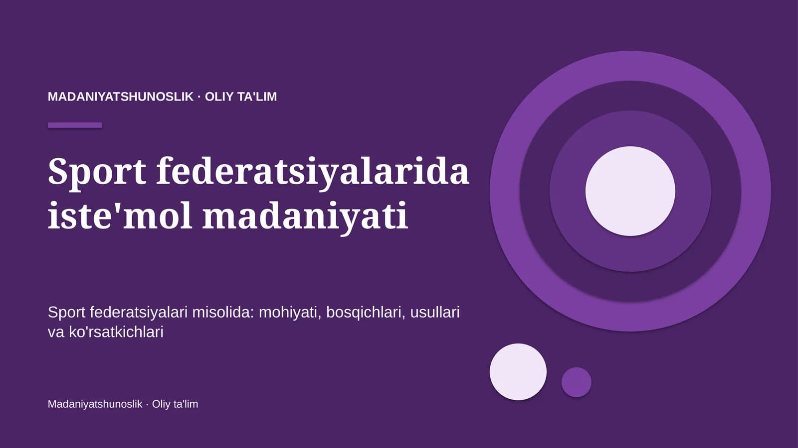 [Sport federatsiyalarida iste'mol madaniyati]