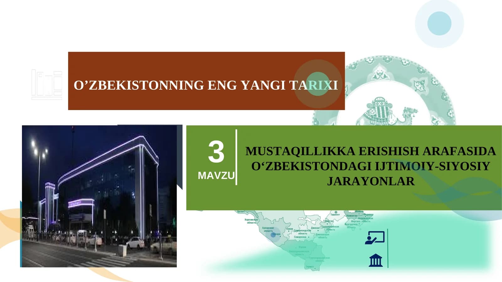 MUSTAQILLIKKA ERISHISH ARAFASIDA O‘ZBEKISTONDAGI IJTIMOIY-SIYOSIY JARAYONLAR