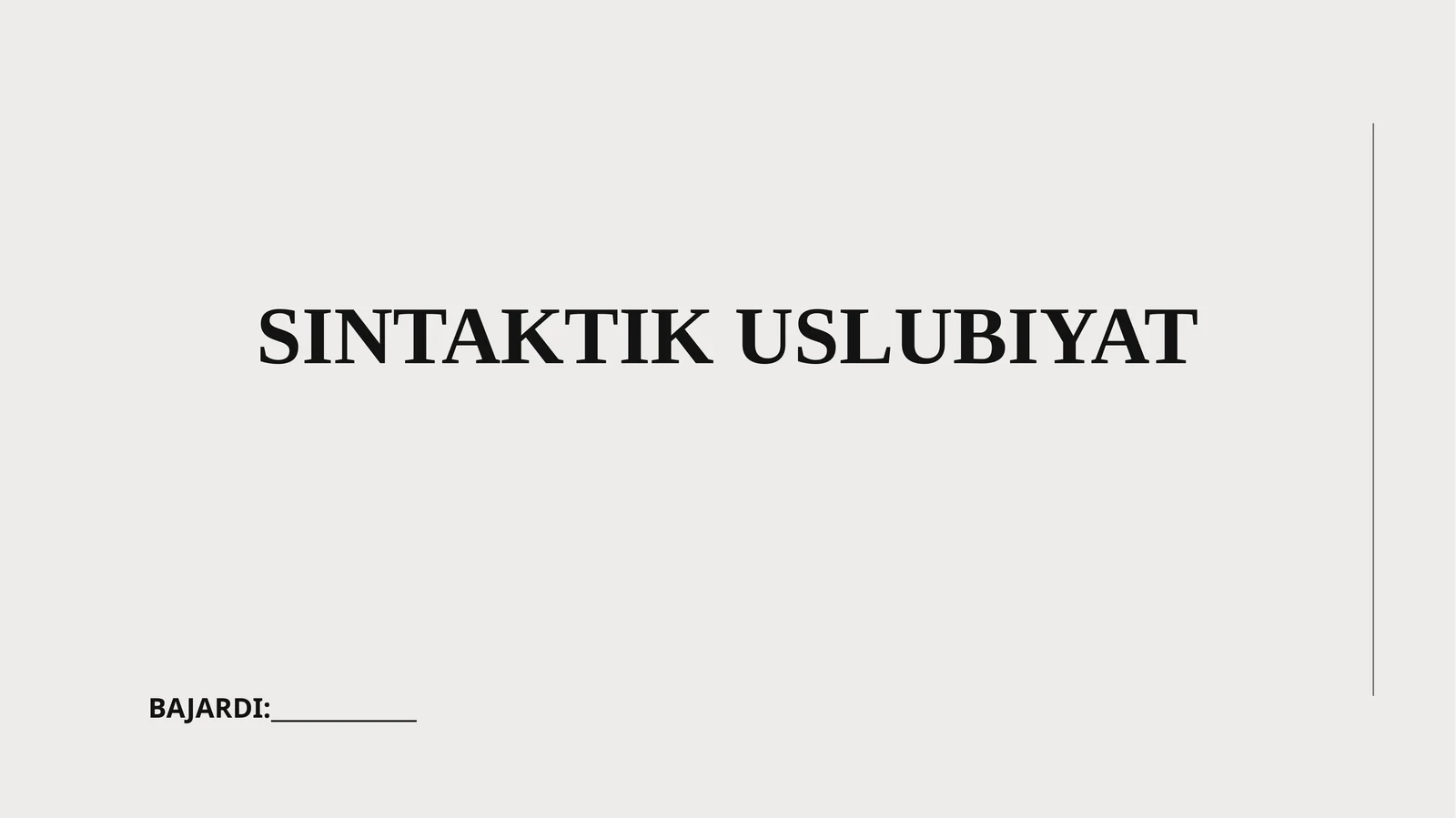 Sintaktik uslubiyat