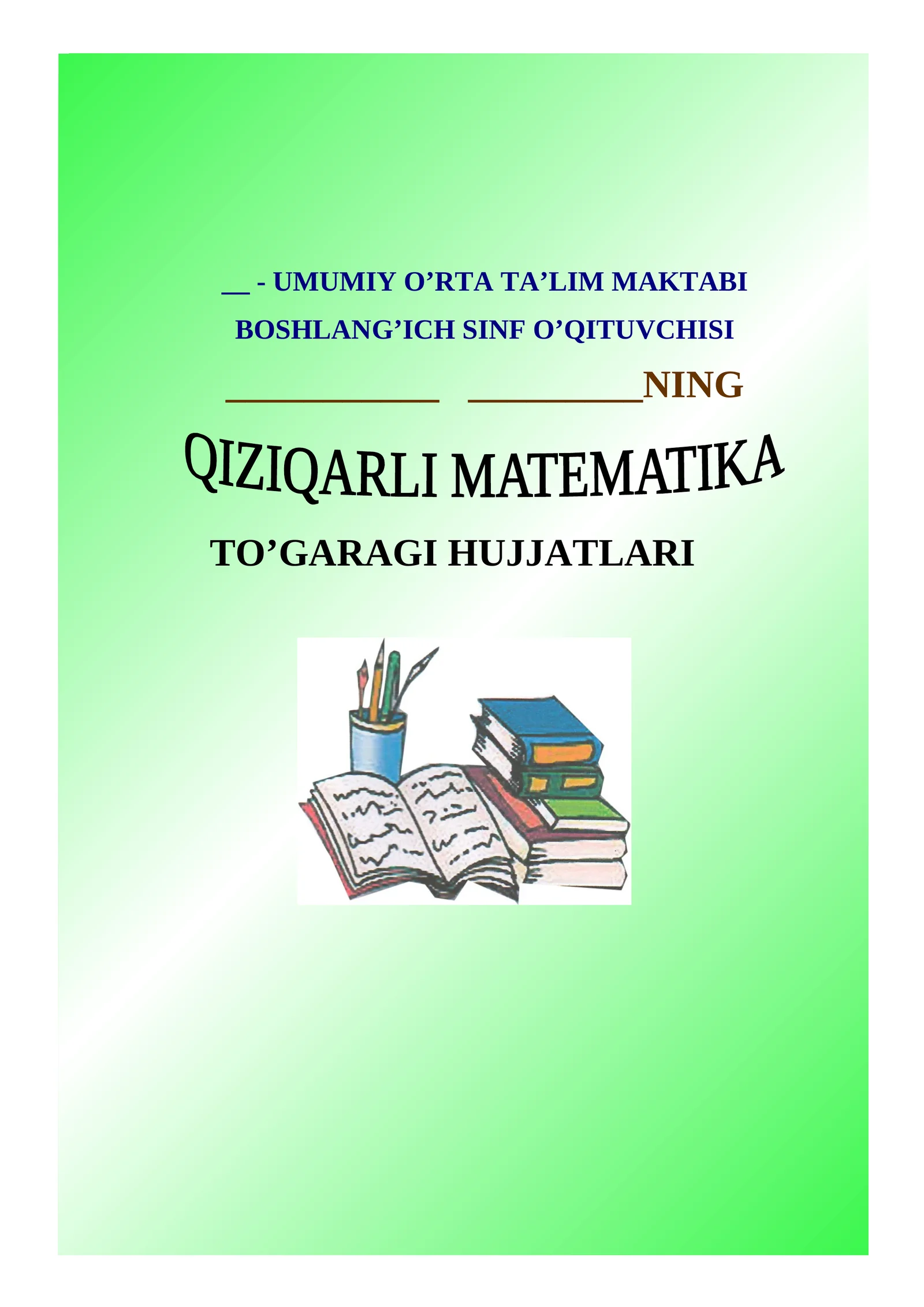 MATEMATIKA to'garagi 1-SINF